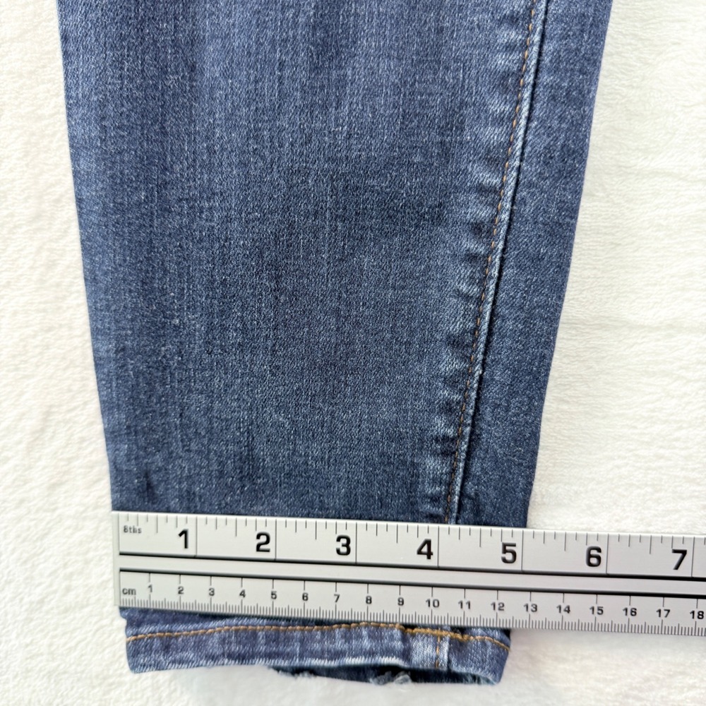 LOFT Modern Skinny Jeans Blue Dark Wash Distressed Denim 30/10 Petite - Picture 9 of 11